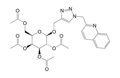(2R,3S,4S,5R,6R)-2-(acetoxymethyl)-6-((1-(quinolin-2-ylmethyl)-1H-1,2,3-triazol-4-yl)methoxy)tetrahydro-2H-pyran-3,4,5-triyl triacetate