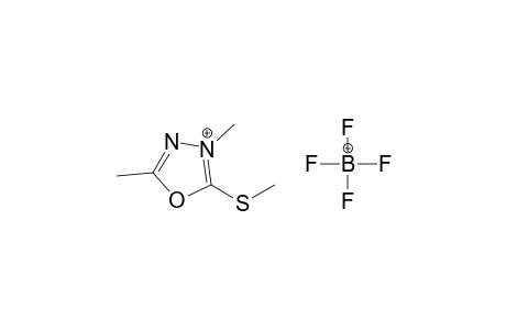2-Methylthio-3,5-dimethyl-1,3,4-oxadiazolium tetrafluoroborate