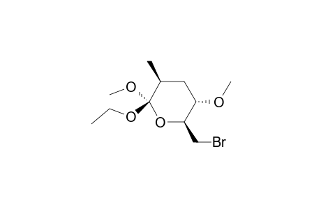 2H-Pyran, 6-(bromomethyl)-2-ethoxytetrahydro-2,5-dimethoxy-3-methyl-, [2S-(2.alpha.,3.beta.,5.alpha.,6.beta.)]-