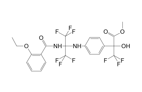 Benzeneacetic acid, 4-[[1-[(2-ethoxybenzoyl)amino]-2,2,2-trifluoro-1-(trifluoromethyl)ethyl]amino]-.alpha.-hydroxy-.alpha.-(trifluoromethyl)-, methyl ester
