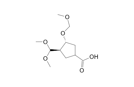 3.beta.-dimethoxymethyl-4.alpha.-(methoxymethoxy)cyclopentane-1-carboxylic acid