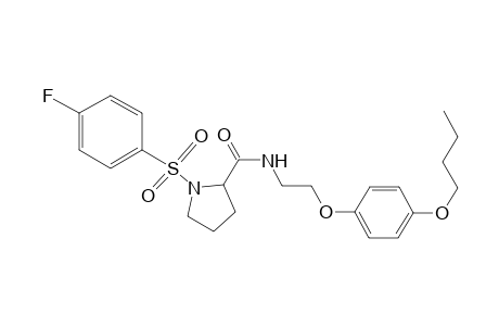 N-[2-(4-butoxyphenoxy)ethyl]-1-(4-fluorophenyl)sulfonyl-2-pyrrolidinecarboxamide