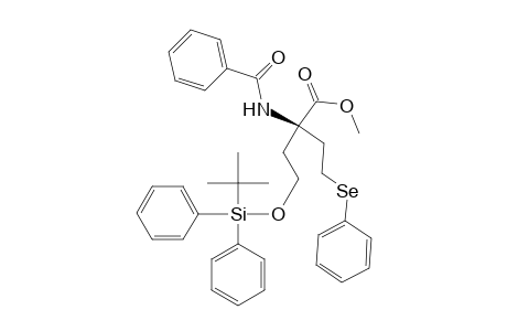 (2R)-2-benzamido-2-[2-[tert-butyl(diphenyl)silyl]oxyethyl]-4-(phenylseleno)butanoic acid methyl ester