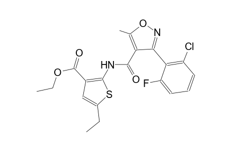 ethyl 2-({[3-(2-chloro-6-fluorophenyl)-5-methyl-4-isoxazolyl]carbonyl}amino)-5-ethyl-3-thiophenecarboxylate
