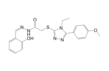 2-{[4-ethyl-5-(4-methoxyphenyl)-4H-1,2,4-triazol-3-yl]sulfanyl}-N'-[(Z)-(2-hydroxyphenyl)methylidene]acetohydrazide