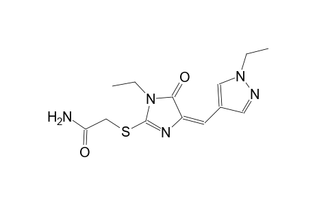 2-({(4E)-1-ethyl-4-[(1-ethyl-1H-pyrazol-4-yl)methylene]-5-oxo-4,5-dihydro-1H-imidazol-2-yl}sulfanyl)acetamide