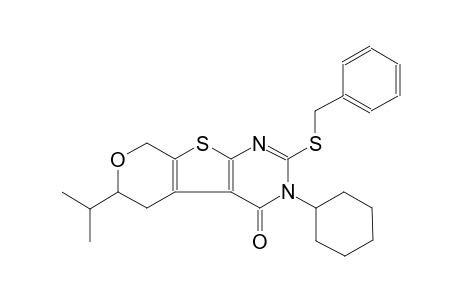 2-(benzylsulfanyl)-3-cyclohexyl-6-isopropyl-3,5,6,8-tetrahydro-4H-pyrano[4',3':4,5]thieno[2,3-d]pyrimidin-4-one