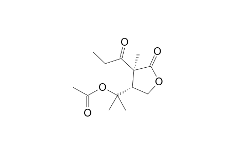 2-[(3R,4S)-4-methyl-5-oxidanylidene-4-propanoyl-oxolan-3-yl]propan-2-yl ethanoate