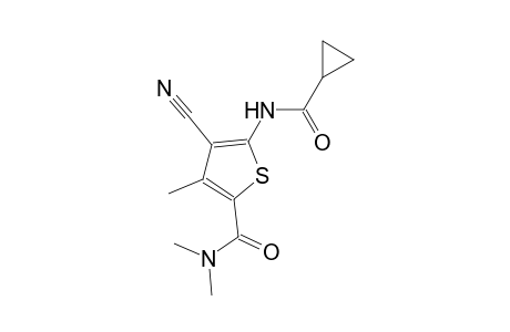 4-cyano-5-[(cyclopropylcarbonyl)amino]-N,N,3-trimethyl-2-thiophenecarboxamide