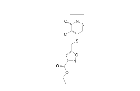 3-Isoxazolecarboxylic acid, 5-[[[5-chloro-1-(1,1-dimethylethyl)-1,6-dihydro-6-oxo-4-pyridazinyl]thio]methyl]-, ethyl ester