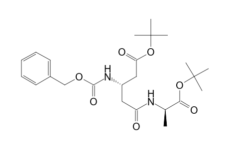 Pentanoic acid, 5-[[2-(1,1-dimethylethoxy)-1-methyl-2-oxoethyl]amino]-5-oxo-3-[[(phenylmethoxy)carbonyl]amino]-, 1,1-dimethylethyl ester, [R-(R*,S*)]-