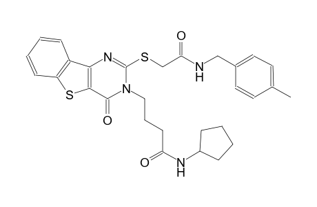 benzo[4,5]thieno[3,2-d]pyrimidine-3-butanamide, N-cyclopentyl-3,4-dihydro-2-[[2-[[(4-methylphenyl)methyl]amino]-2-oxoethyl]thio]-4-oxo-