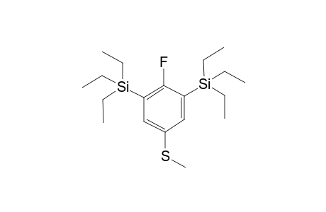 (2-fluoro-5-(methylthio)-1,3-phenylene)bis(triethylsilane)