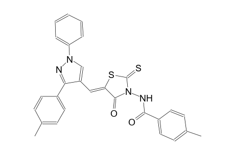 benzamide, 4-methyl-N-[(5Z)-5-[[3-(4-methylphenyl)-1-phenyl-1H-pyrazol-4-yl]methylene]-4-oxo-2-thioxothiazolidinyl]-
