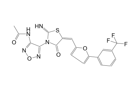 acetamide, N-[4-[(5E)-2-imino-4-oxo-5-[[5-[3-(trifluoromethyl)phenyl]-2-furanyl]methylene]thiazolidinyl]-1,2,5-oxadiazol-3-yl]-