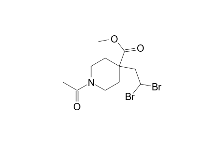 4-Piperidinecarboxylic acid, 1-acetyl-4-(2,2-dibromoethyl)-, methyl ester