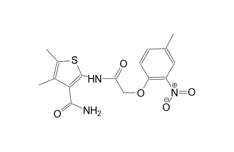 4,5-dimethyl-2-{[(4-methyl-2-nitrophenoxy)acetyl]amino}-3-thiophenecarboxamide