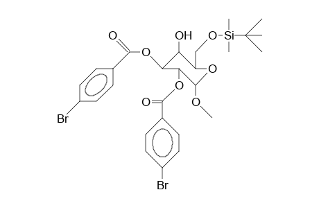 Methyl 2,3-bis(O-[4-bromo-benzoyl])-6-O-(T-butyl-dimethyl-silyl).alpha.-D-galactopyranoside