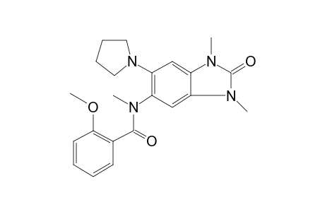 N-[1,3-Dimethyl-2-oxo-6-(1-pyrrolidinyl)-2,3-dihydro-1H-benzimidazol-5-yl]-2-methoxybenzamide, N-methyl-