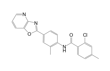 2-chloro-4-methyl-N-(2-methyl-4-[1,3]oxazolo[4,5-b]pyridin-2-ylphenyl)benzamide