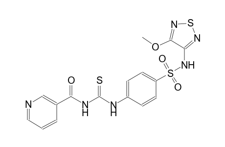 N-(4-methoxy-1,2,5-thiadiazol-3-yl)-4-({[(3-pyridinylcarbonyl)amino]carbothioyl}amino)benzenesulfonamide