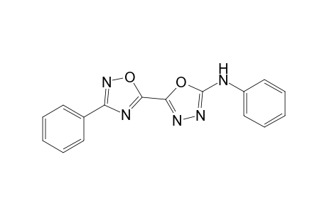 5-(3-Phenyl-1,2,4-oxadiazol-5-yl)-2-(N-phenylamino)-1,3,4-oxadiazole