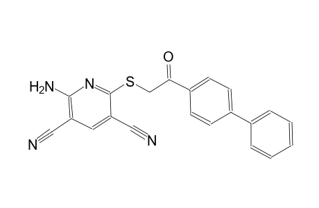 2-amino-6-[(2-[1,1'-biphenyl]-4-yl-2-oxoethyl)sulfanyl]-3,5-pyridinedicarbonitrile