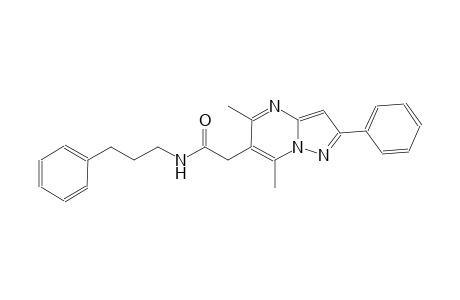 pyrazolo[1,5-a]pyrimidine-6-acetamide, 5,7-dimethyl-2-phenyl-N-(3-phenylpropyl)-