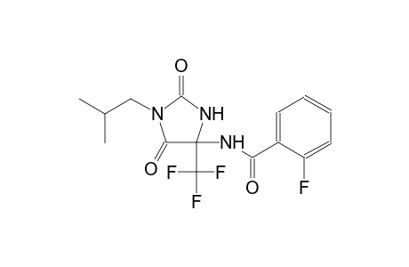 2-fluoro-N-[1-isobutyl-2,5-dioxo-4-(trifluoromethyl)-4-imidazolidinyl]benzamide