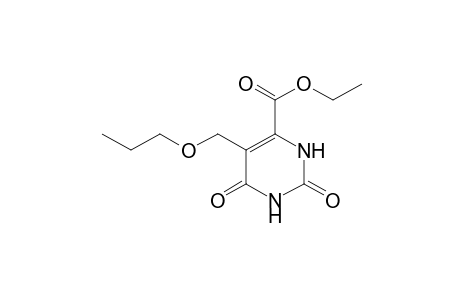 2,6-dioxo-5-(propoxymethyl)-1,2,3,6-tetrahydro-4-pyrimidine carboxylic acid, ethyl ester