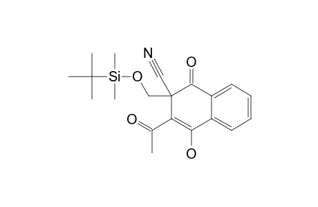 3-ACETYL-2-[(TERT.-BUTYLDIMETHYLSILYLOXY)-METHYL]-4-HYDROXY-1-OXO-1,2-DIHYDRO-NAPHTHALENE-2-CARBONITRILE