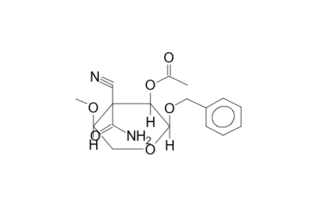 BENZYL 2-O-ACETYL-4-O-METHYL-3-DEOXY-3-C-CARBAMOYL-3-C-CYANO-ALPHA-D-XYLOPYRANOSIDE