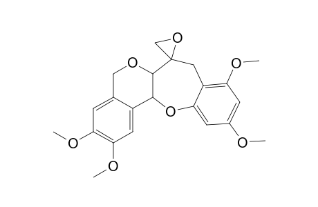 Spiro[5H-[2]benzopyrano[4,3-b][1]benzoxepin-7(8H),2'-oxirane], 6a,13a-dihydro-2,3,9,11-tetramethoxy-