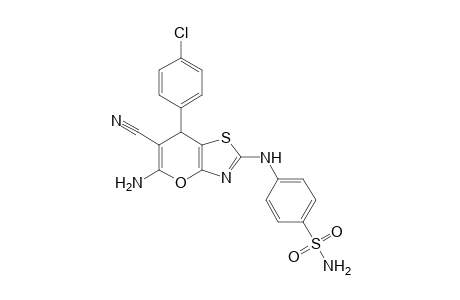 4-(5-Amino-7-(4-chlorophenyl)-6-cyano-7H- thiazolo[4,5-b]pyrane-2-yl amino)benzenesulfonamide
