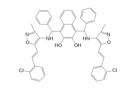 1,4-Bis(((5-((E)-2-chlorostyryl)-3-methylisoxazol-4-yl)amino)(phenyl)methyl)naphthalene-2,3-diol