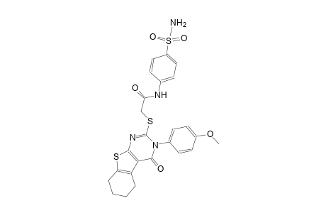 N-[4-(aminosulfonyl)phenyl]-2-{[3-(4-methoxyphenyl)-4-oxo-3,4,5,6,7,8-hexahydro[1]benzothieno[2,3-d]pyrimidin-2-yl]sulfanyl}acetamide