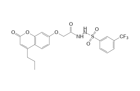 1-{[(2-oxo-4-propyl-2H-1-benzopyran-7-yl)oxy]acetyl}-2-[(alpha,alpha,alpha-trifluoro-m-tolyl)sulfonyl]hydrazine