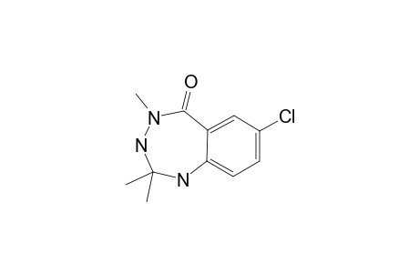 7-CHLORO-2,2-DIMETHYL-4-N-METHYL-1,2,3,4-TETRAHYDRO-5H-1,3,4-BENZOTRIAZEPIN-5-ONE;RING-FORM