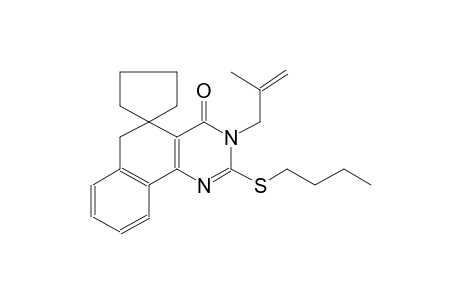 2-(butylthio)-3-(2-methylallyl)-3H-spiro[benzo[h]quinazoline-5,1'-cyclopentan]-4(6H)-one