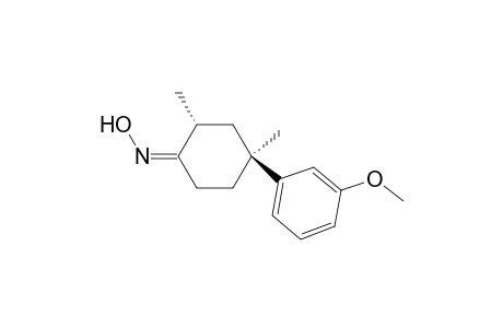 (+)-E-trans-2(R),4(S)-4-(3-methoxyphenyl)-2,4-dimethylcyclohexanone Oxime