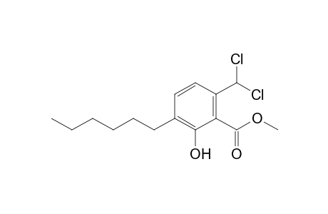 Methyl 6-dichloromethyl-3-hexyl-2-hydroxy-benzoate