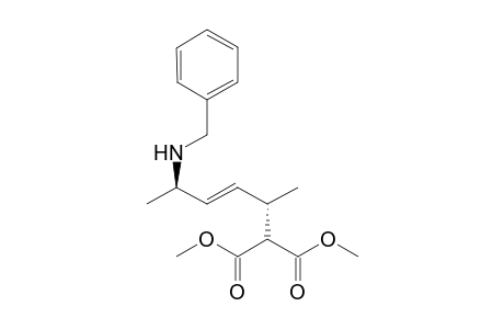 (E)-(2S*,5R*)-Dimethyl [5-[benzylamino]hex-3-en-2-yl]malonate
