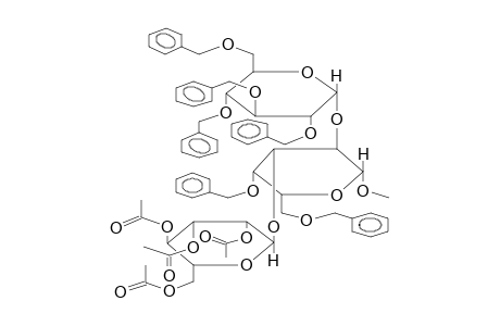 METHYL 4,6-DI-O-BENZYL-2-O-(2,3,4,6-TETRA-O-BENZYL-ALPHA-D-GLUCOPYRANOSYL)-3-O-(2,3,4,6-TETRA-O-ACETYL-ALPHA-D-MANNOPYRANOSYL)-BETA-D-GALACTOPYRANOSIDE