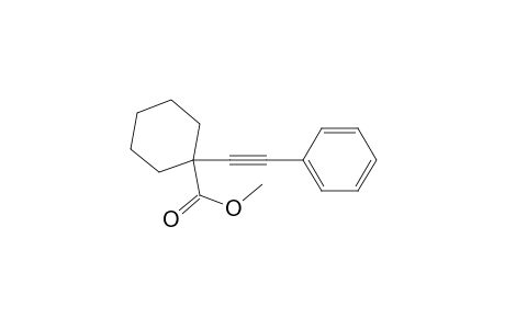1-(2-phenylethynyl)-1-cyclohexanecarboxylic acid methyl ester