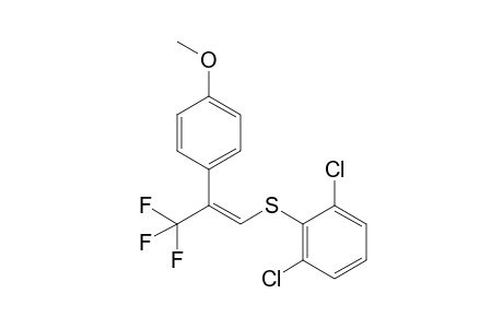 (E)-1,1,1-Trifluoro-2-(4-methoxyphenyl)-3-[(2,6-dichlorophenyl)thio]-2-propene