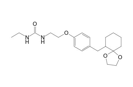 N-Ethyl N'-{2-[4'-(2",2"-(ethylnenedioxy)cyclohex-1"-ylmethyl)phenoxy]ethyl} urea