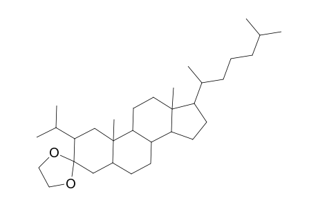 Cholestan-3-one, 2-(1-methylethyl)-, cyclic 1,2-ethanediyl acetal, (2.alpha.,5.alpha.)-