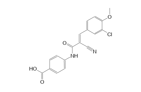 4-{[(2E)-3-(3-chloro-4-methoxyphenyl)-2-cyano-2-propenoyl]amino}benzoic acid