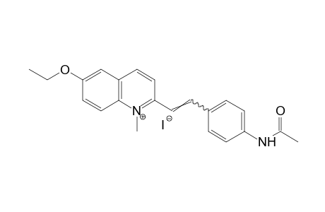 2-(p-acetamidostyryl)-6-ethoxy-1-methylquinolinium iodide