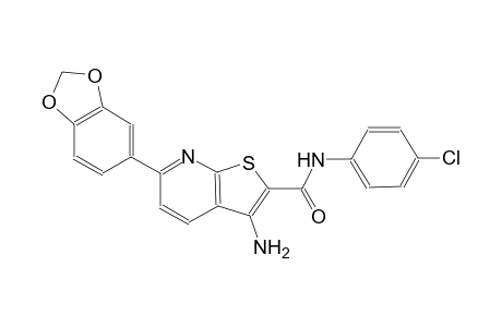 3-amino-6-(1,3-benzodioxol-5-yl)-N-(4-chlorophenyl)thieno[2,3-b]pyridine-2-carboxamide